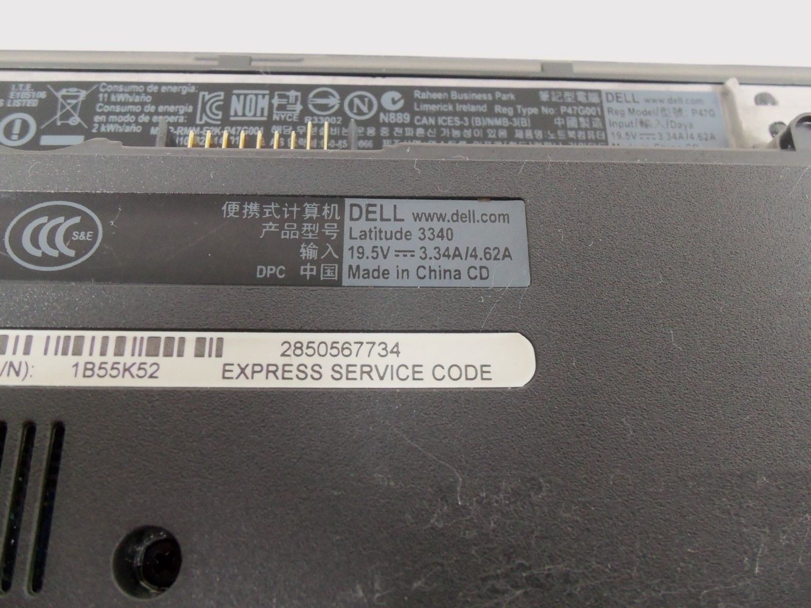 Dell Latitude 3340 Laptop Computer Intel Core i3-4005U 1.70GHz 4GB RAM NO HDD