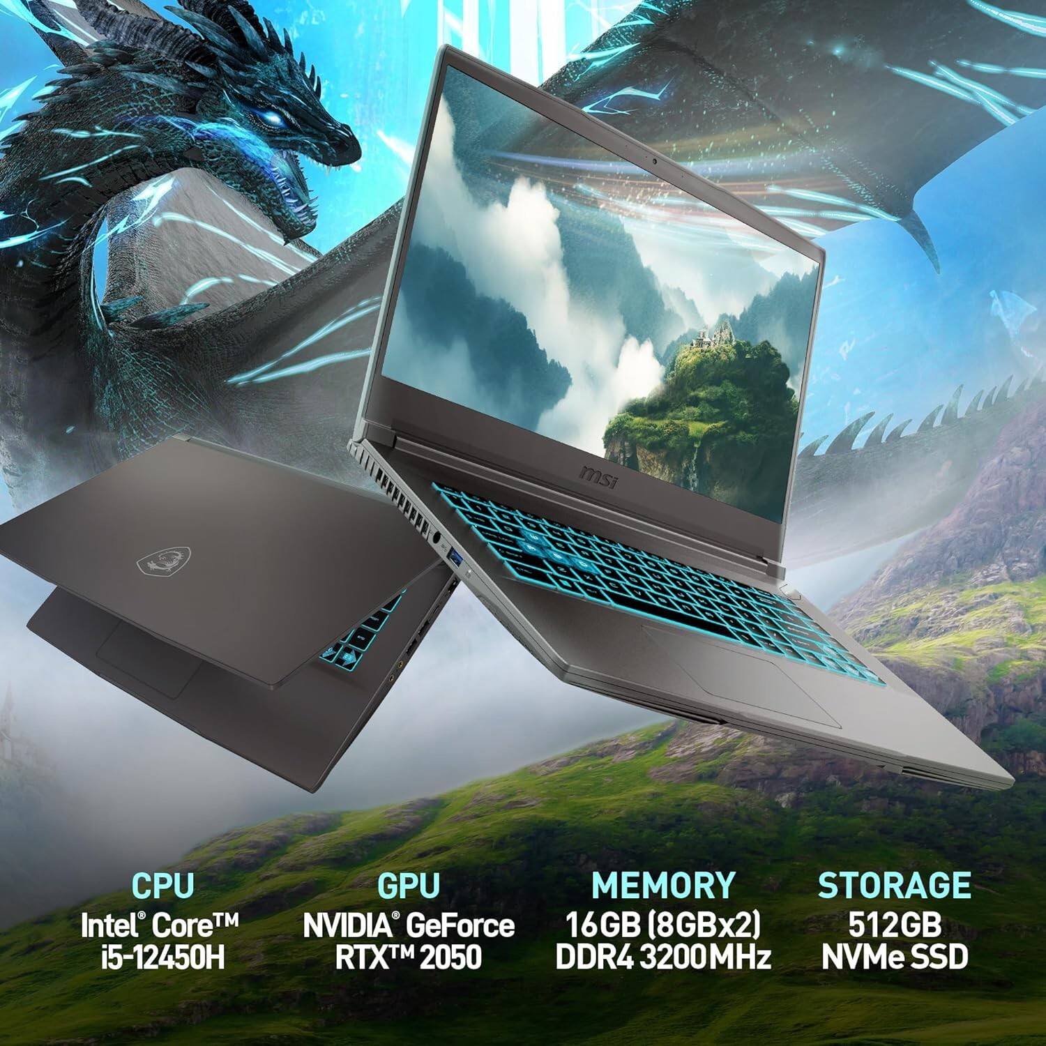MSI Thin 15 15.6” 144Hz FHD Gaming Laptop i5 RTX 2050 16GB RAM 256 B13UCX-2041US