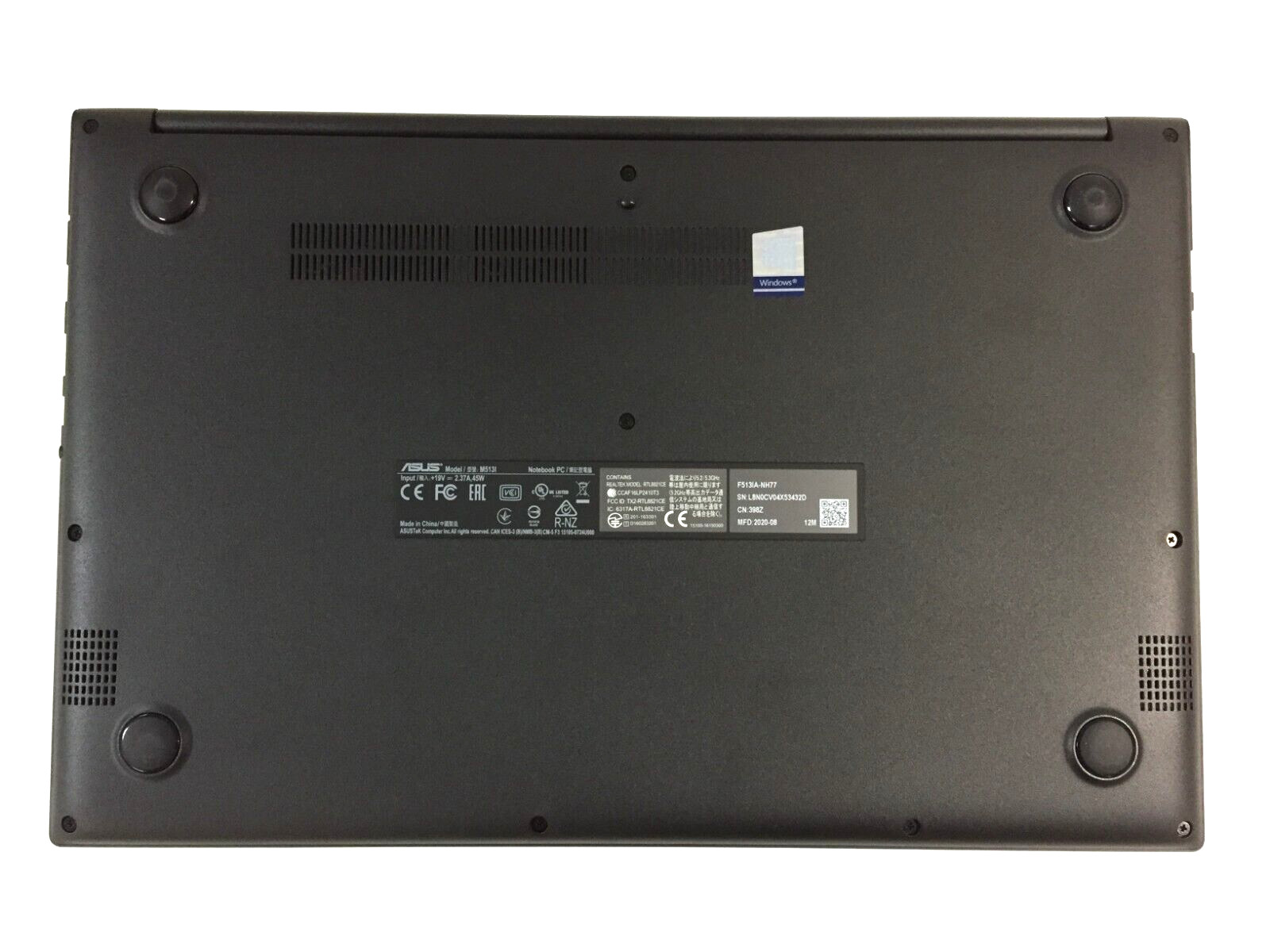 Asus VivoBook F513IA-NH77 15.6″ FHD/AMD R7-4700U/16GB Ram/512GB SSD/W10