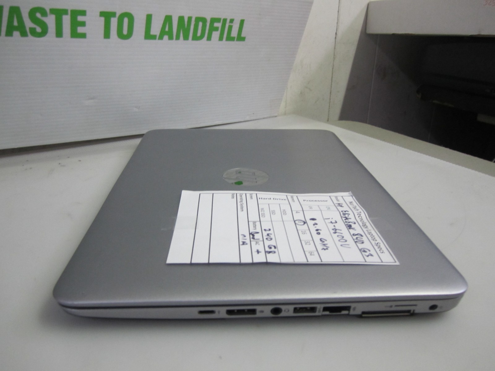 HP EliteBook 840 G3 14″ Laptop I7-6600U 2.6G 8GB 240GB M2SSD BAD BTRY NO OS + AC