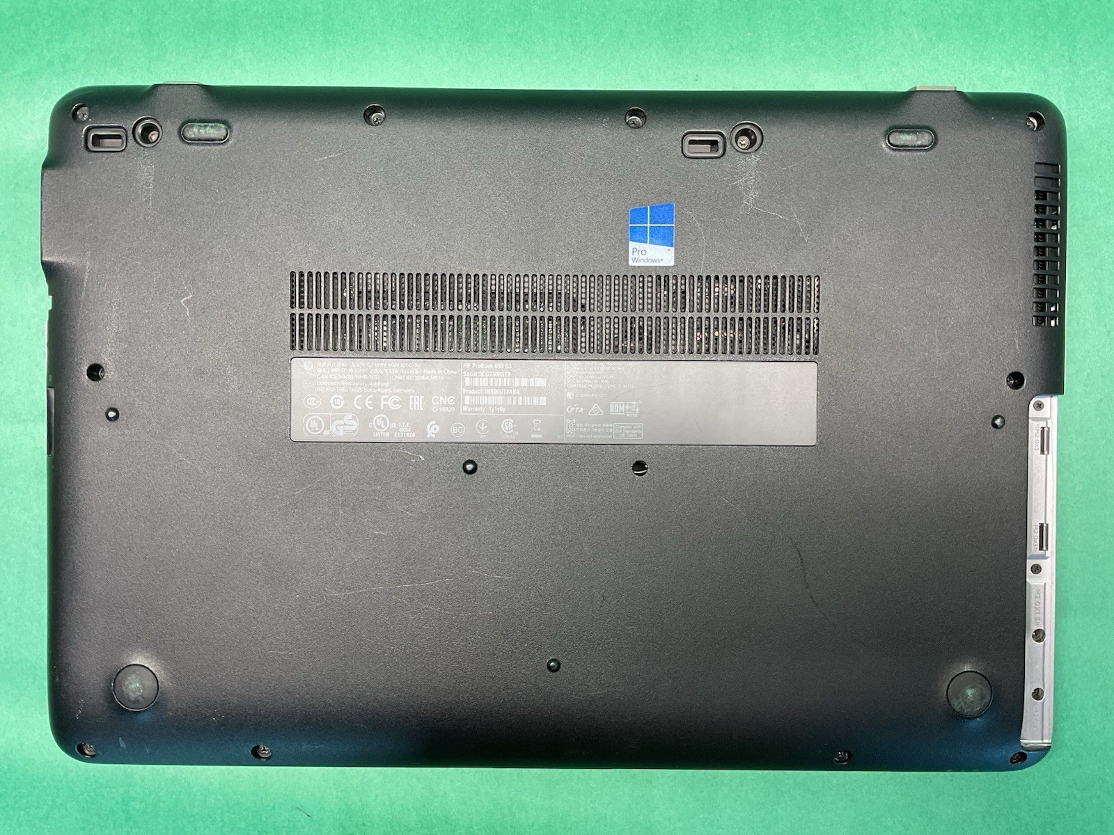 HP ProBook 650 G3 Intel Core i5-7200u – Powers On – NO HARD DRIVE- Untested