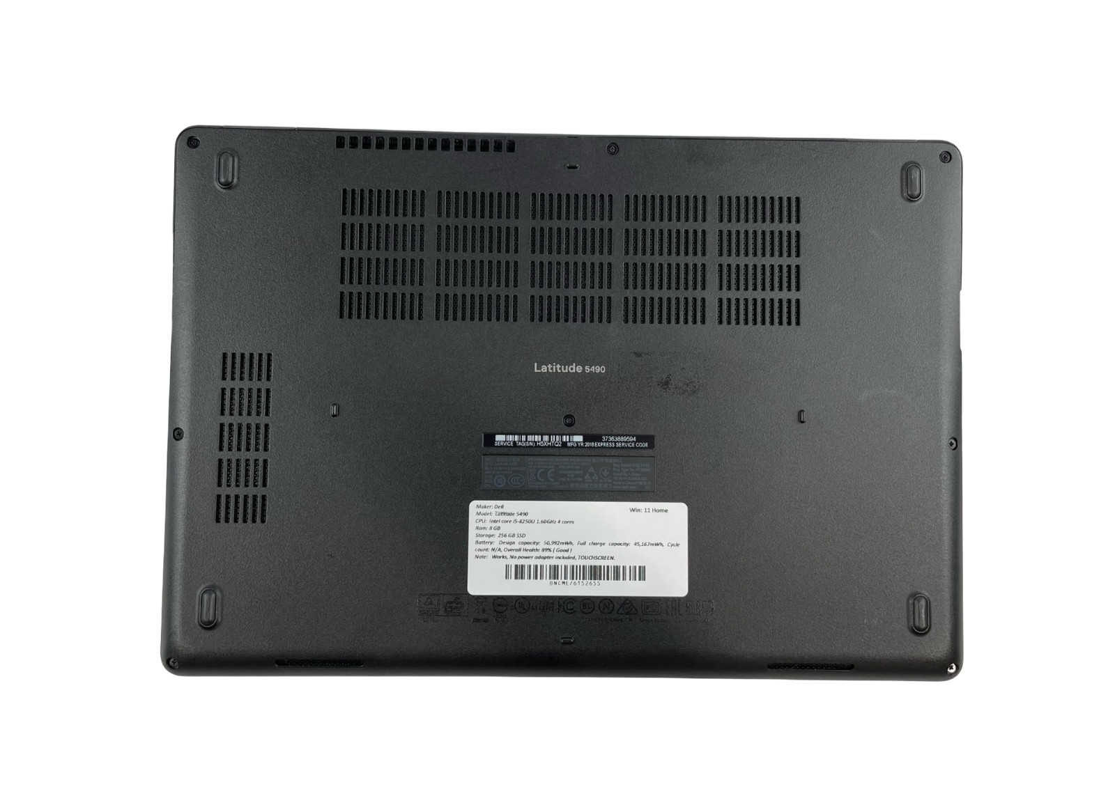 Dell Latitude 5490 Intel Core i5-8250u 1.6GHz 8GB RAM 256GB SSD Win11Home, TOUCH