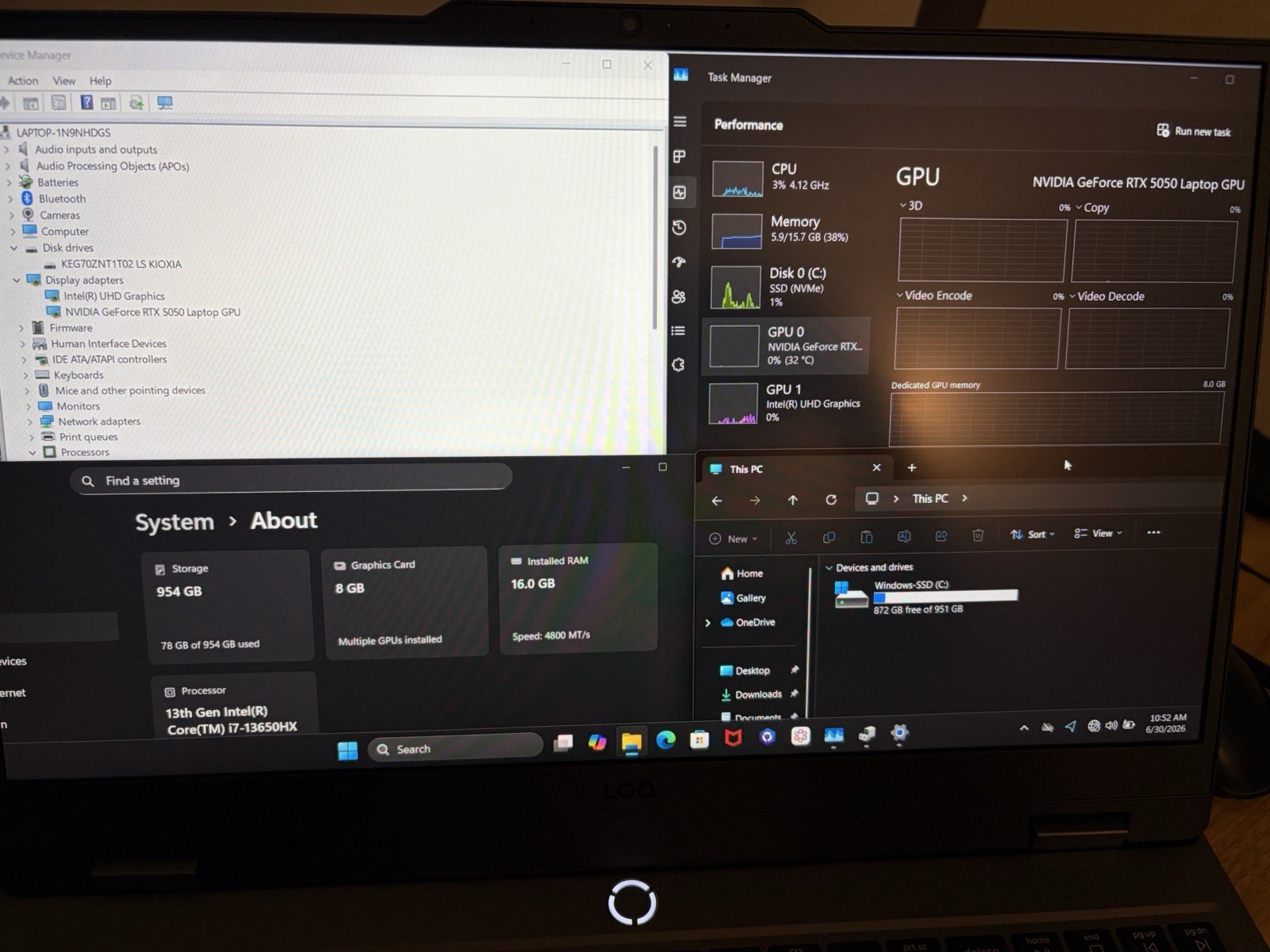 RTX 5050 Lenovo loq Ai-powered Laptop I7-13650hx | 16gb | 1tb SSD 15.6 IPS 144hz