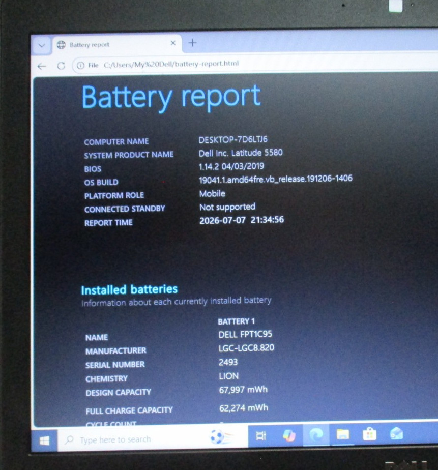Dell Latitude 5580 i7-7600U 2.8GHz 16GB RAM 256GB SSD W10 Pro + AC Charger