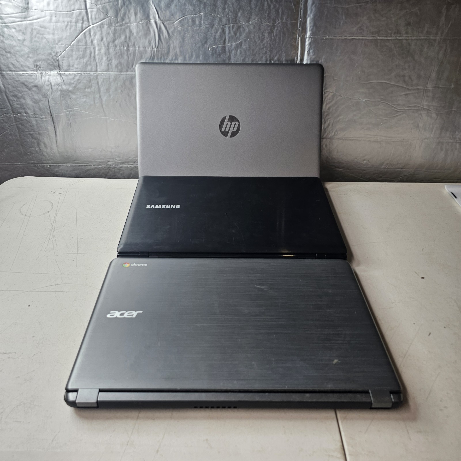Lot of 3 Loptops HP Pavillion, Samsung,and Acer Chromebook Parts Only