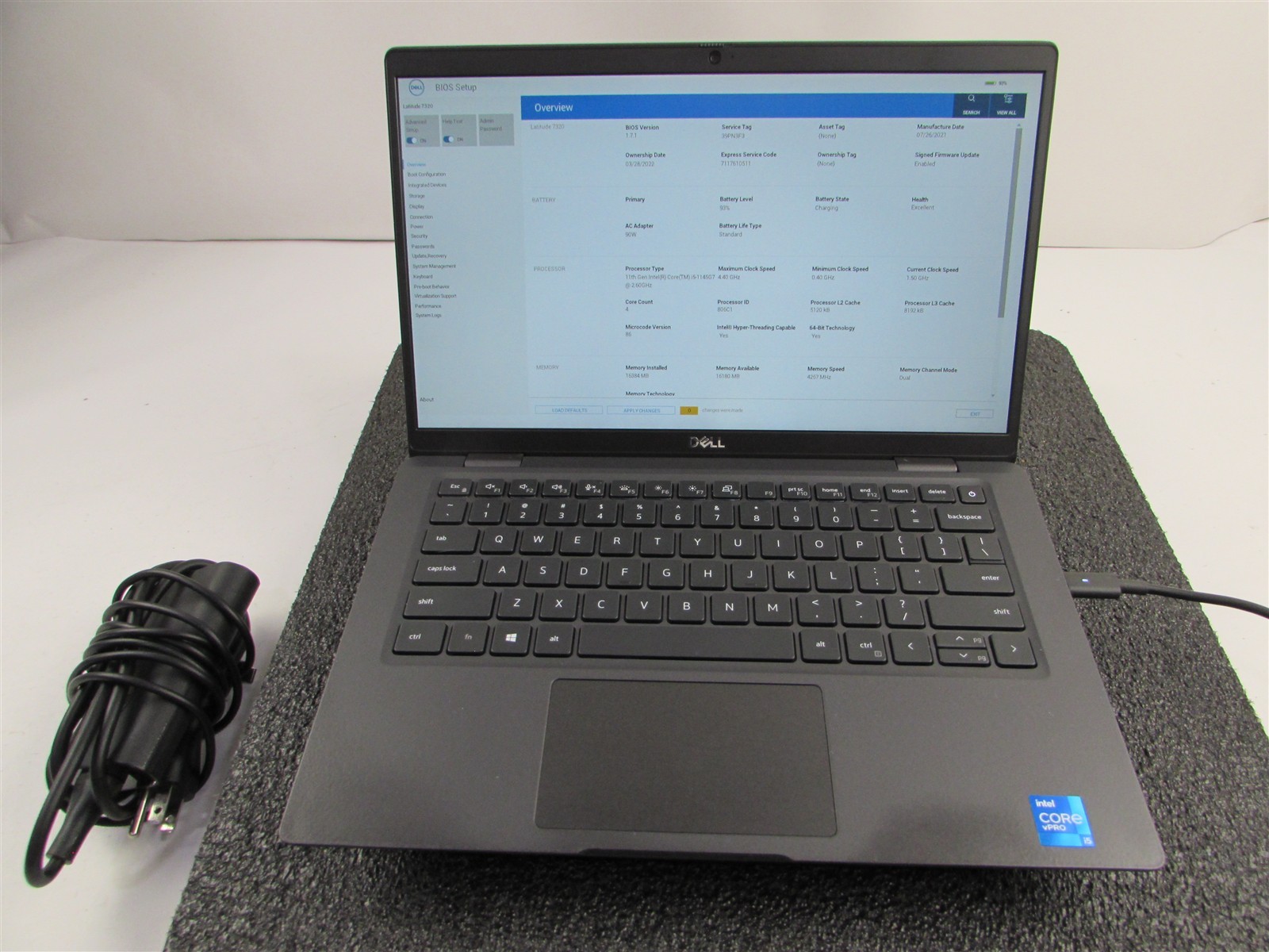 DELL LATITUDE 7320 (Notebook) FHD I5-1145G7 512GB SSD 16GB RAM NO O.S