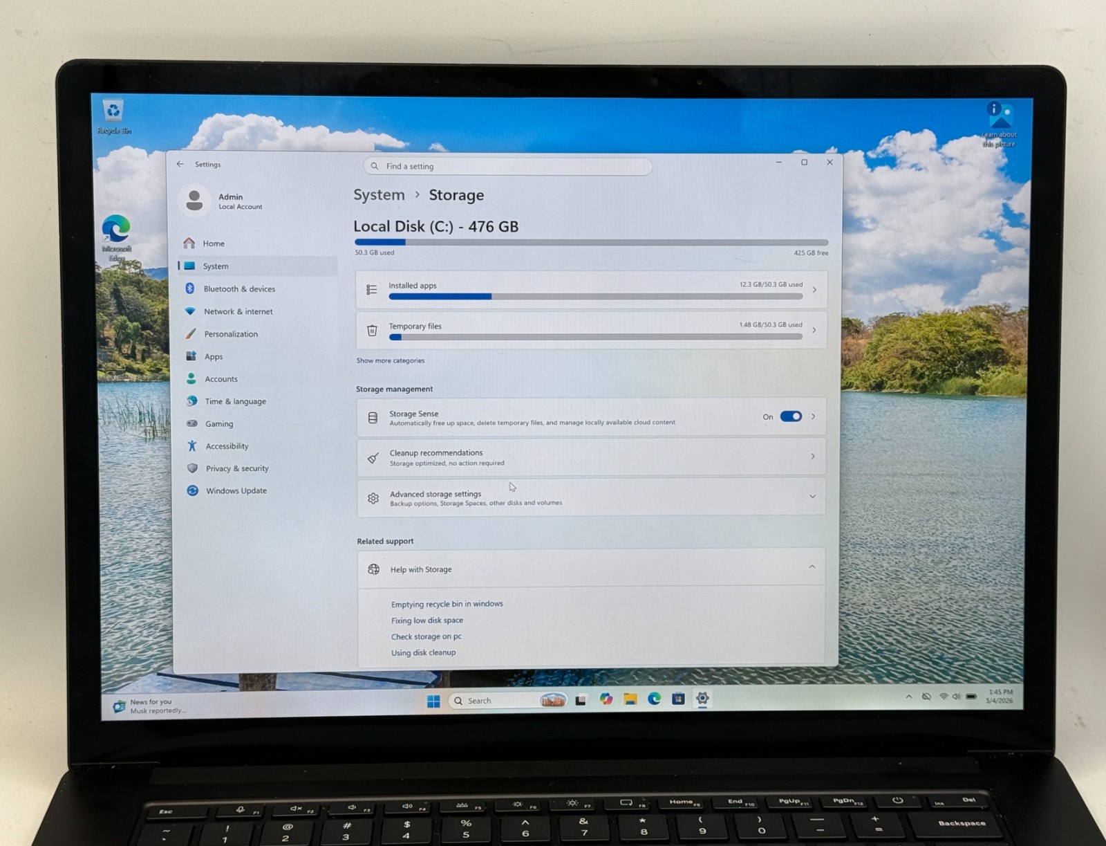 Microsoft Surface Laptop 6 Core Ultra 7 165H 3.8GHz 16GB RAM 512GB SSD – Win 11P