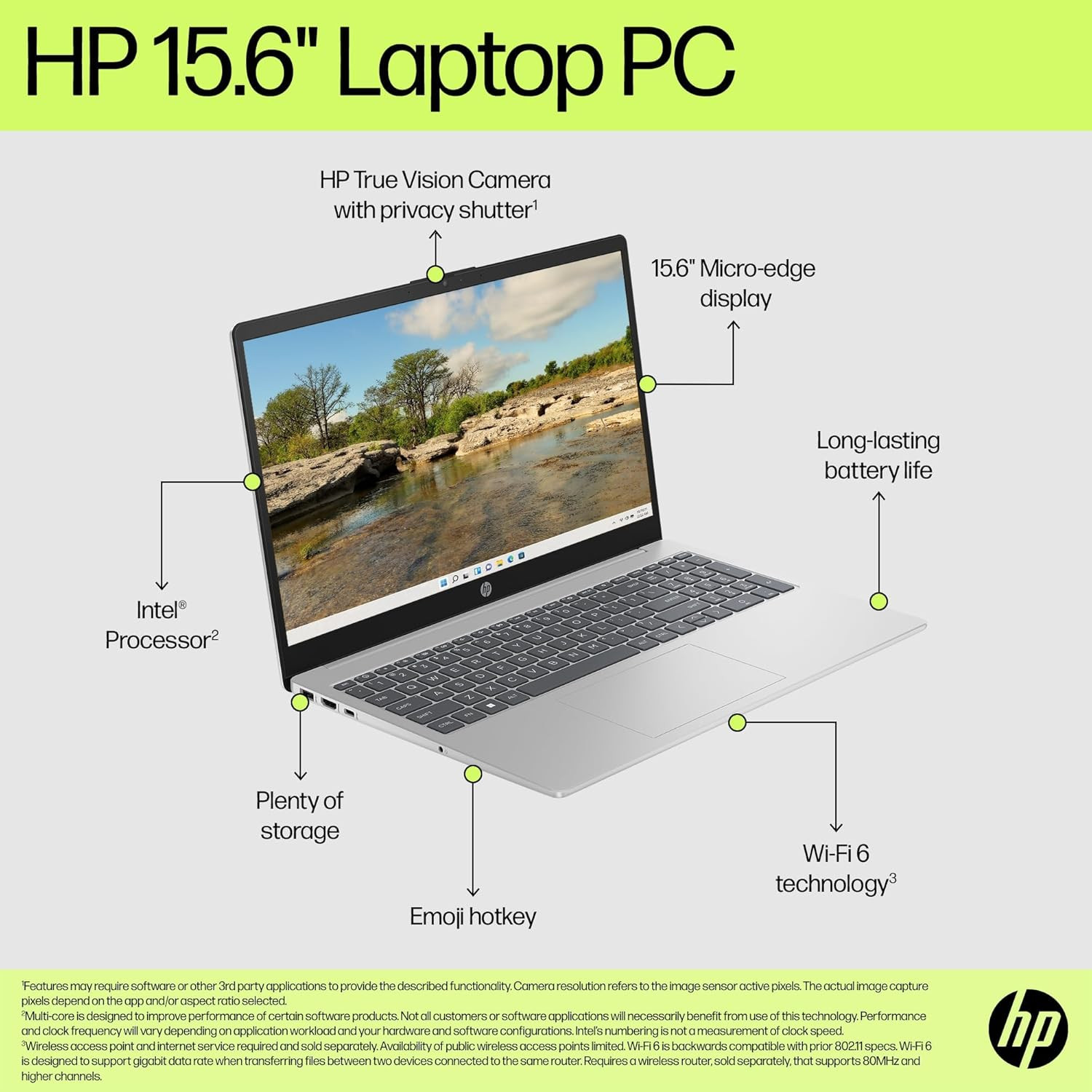 15.6″ FHD Laptop 2026 Edition with Copilot AI, 8GB RAM, 256GB SSD, Intel Process