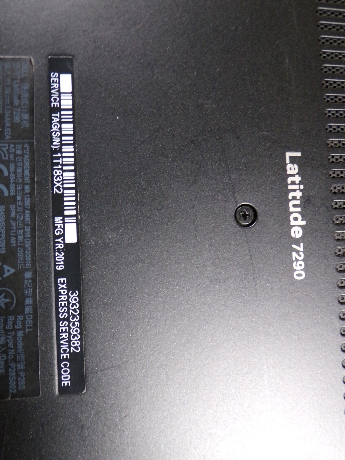 DELL LATITUDE 7290 INTEL CORE i5-8350U 1.70GHZ 16GB RAM **BIOS L0CKED **NO HD/