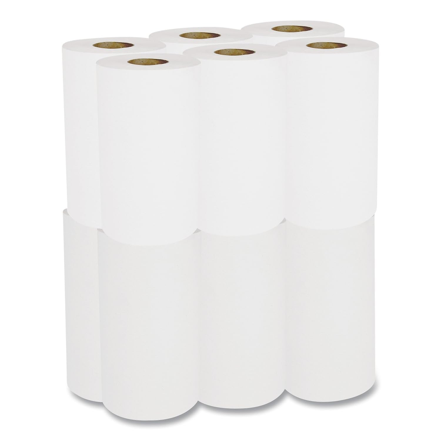 6250 Hardwound Paper Towels, Nonperforated 1-Ply White, 350 Ft (Case of 12 Rolls