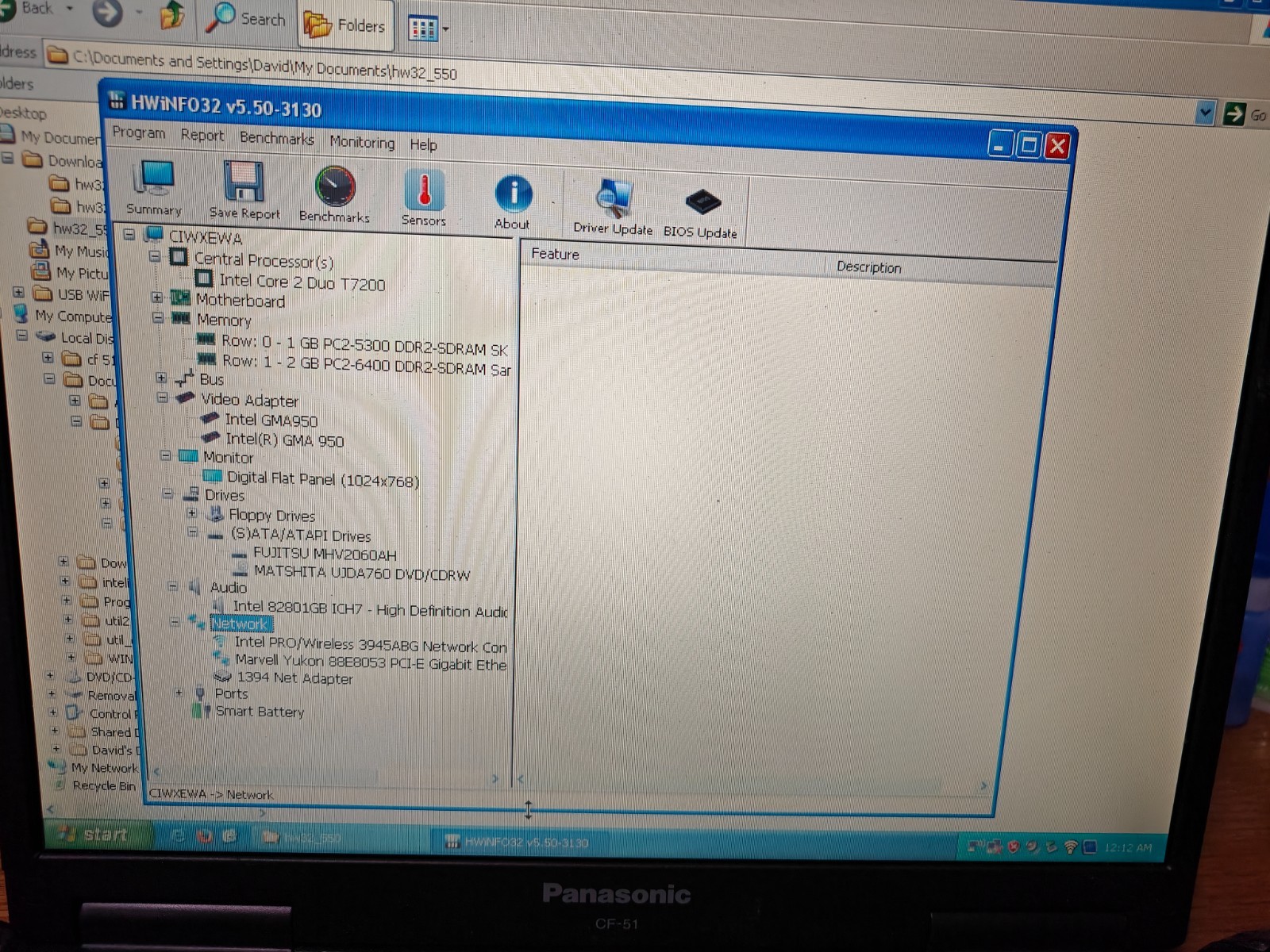 PANASONIC CF-51 -Intel T7200 CPU – 4096 RAM – 15″ 60GB HDD