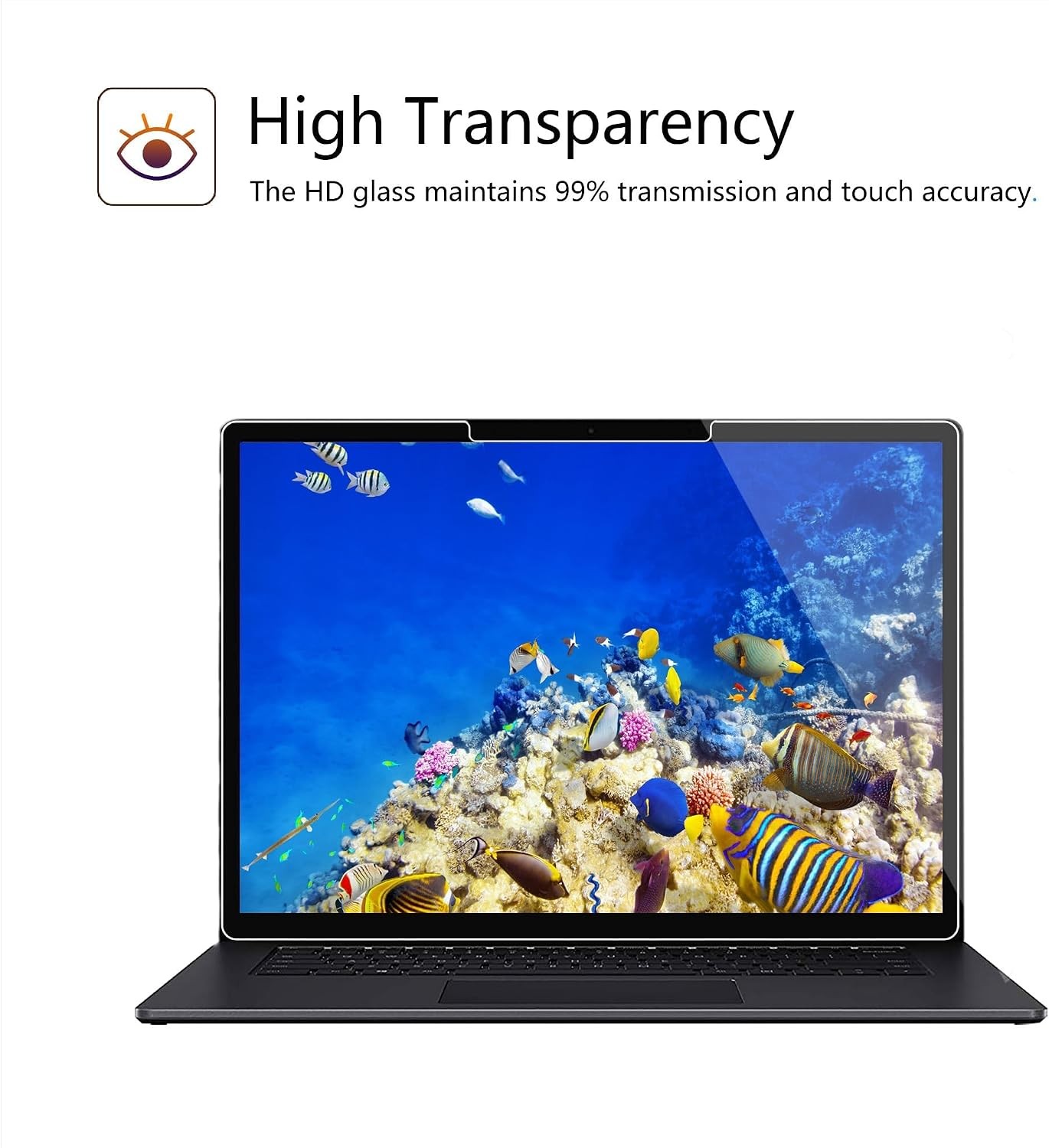 2-Pack Tempered Glass Screen Protector for Microsoft Surface Laptop 8/7 13.8 Inc