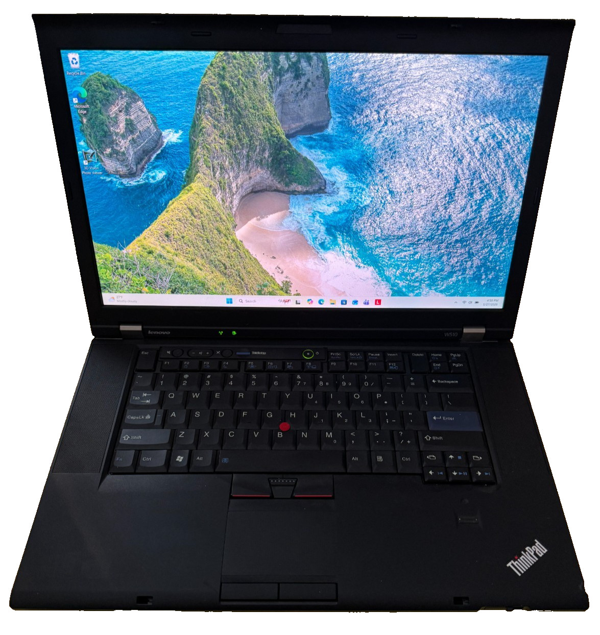 Lenovo Thinkpad laptop W510 32GB RAM – (2) 500GB HDDs 15.4″ screen – AC adapter