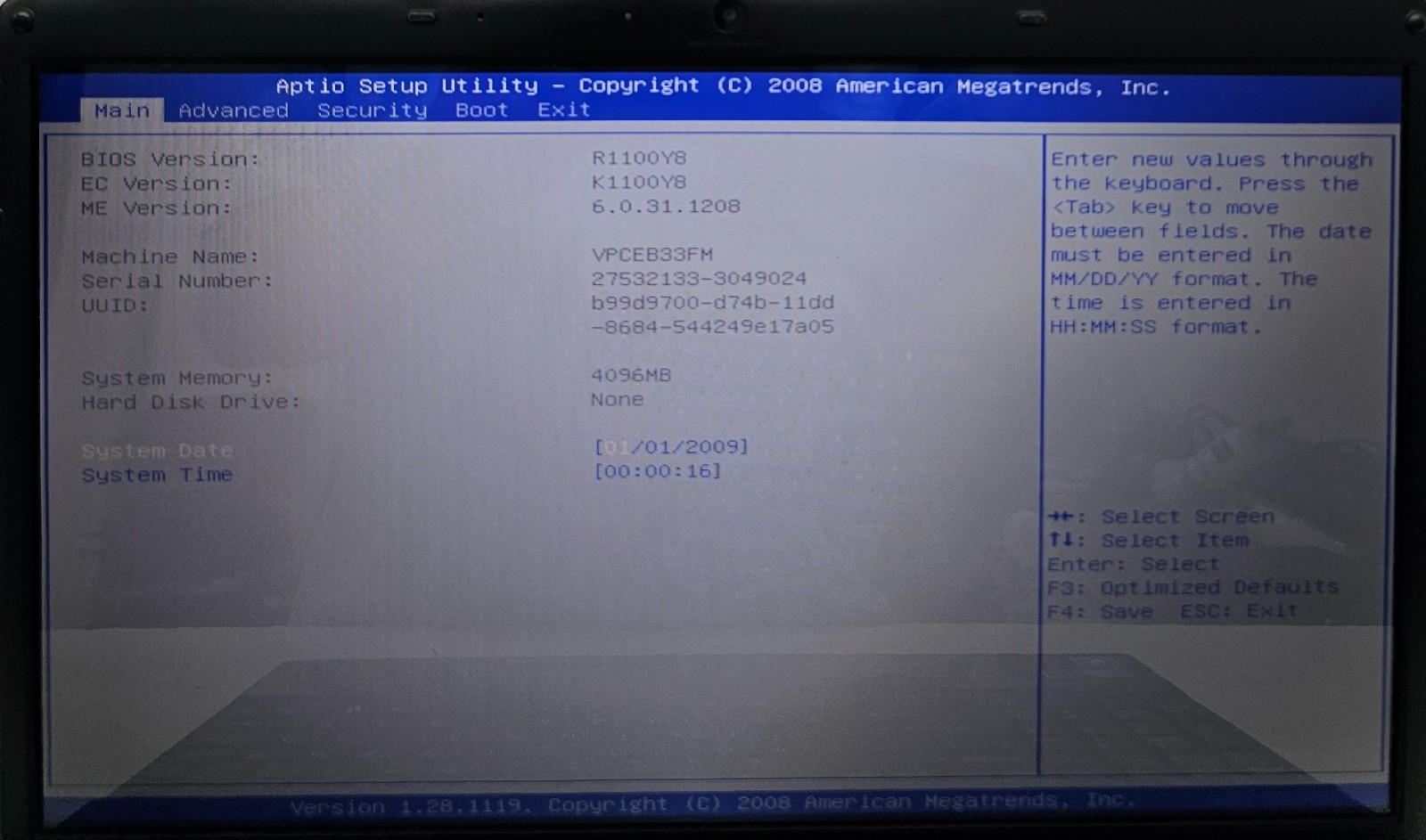 Sony VAIO VPCEB33FM 15.6″ Laptop Intel Core i3-370M 4GB Ram NO HD/OS (FL)