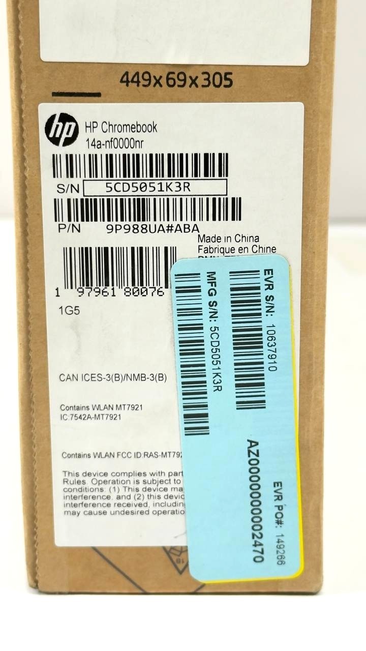 HP Chromebook 14″ HD Display Intel N100 64GB ChromeOS – AS IS – 9P988UA