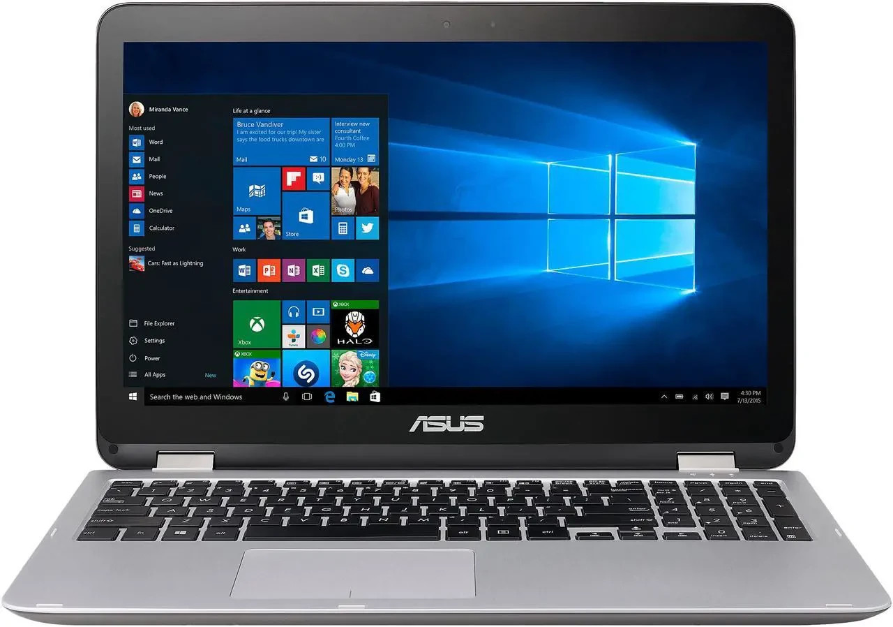 ASUS Vivobook Notebook Flip R518U 15.6 Touch Laptop i5-7200U 8Gb 256GB SSD