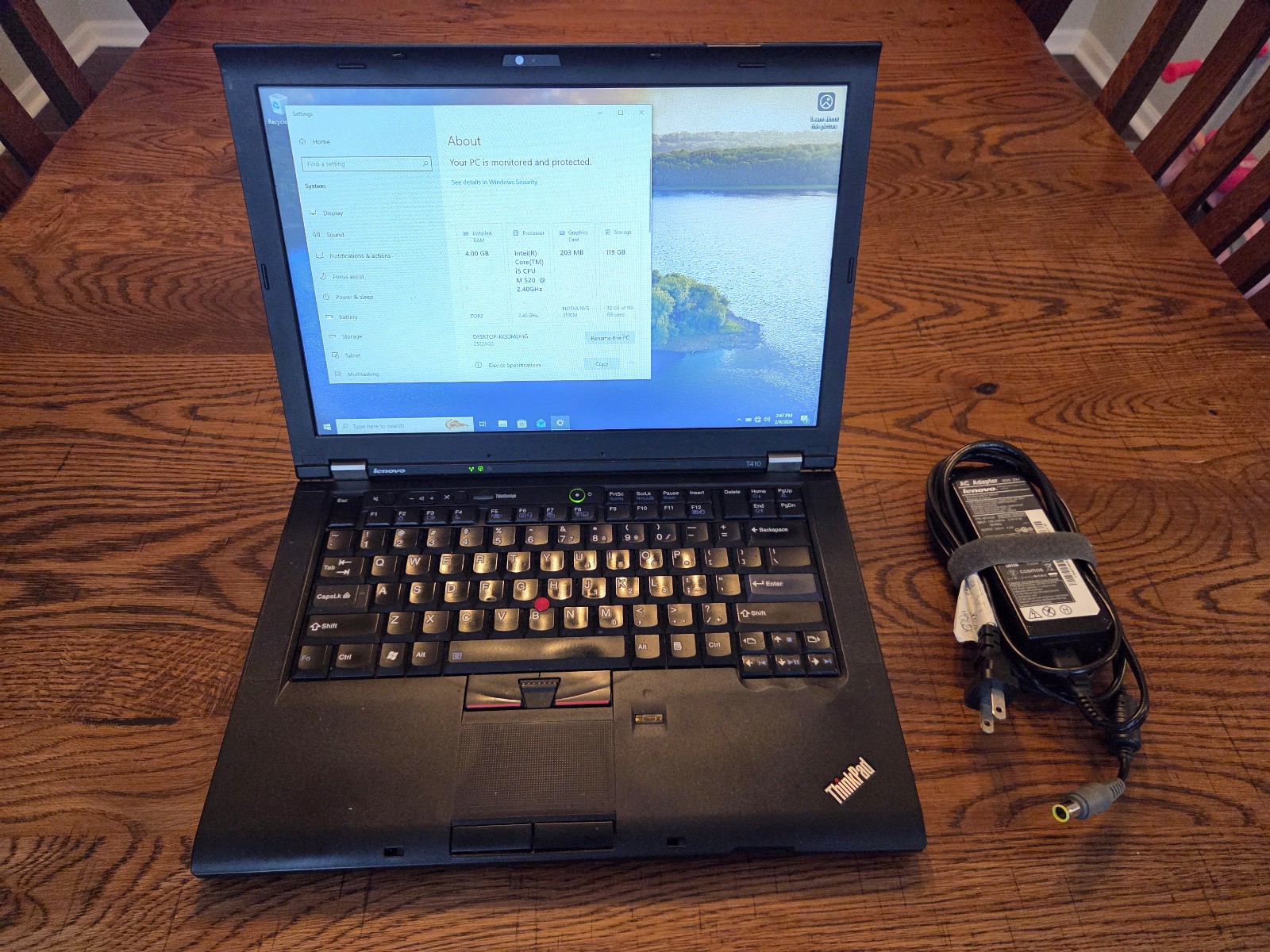 Lenovo ThinkPad T410 14” Laptop Intel Core i5 120GB SSD 4GB RAM NVIDIA NVS Win10