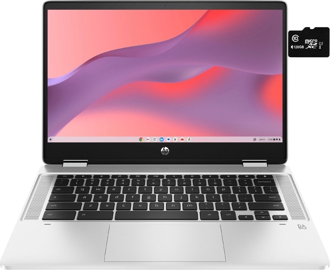 HP 14″ HD 2-in-1 x360 Touch Chromebook, Intel Celeron N4500, 4GB, 192GB (64+128)