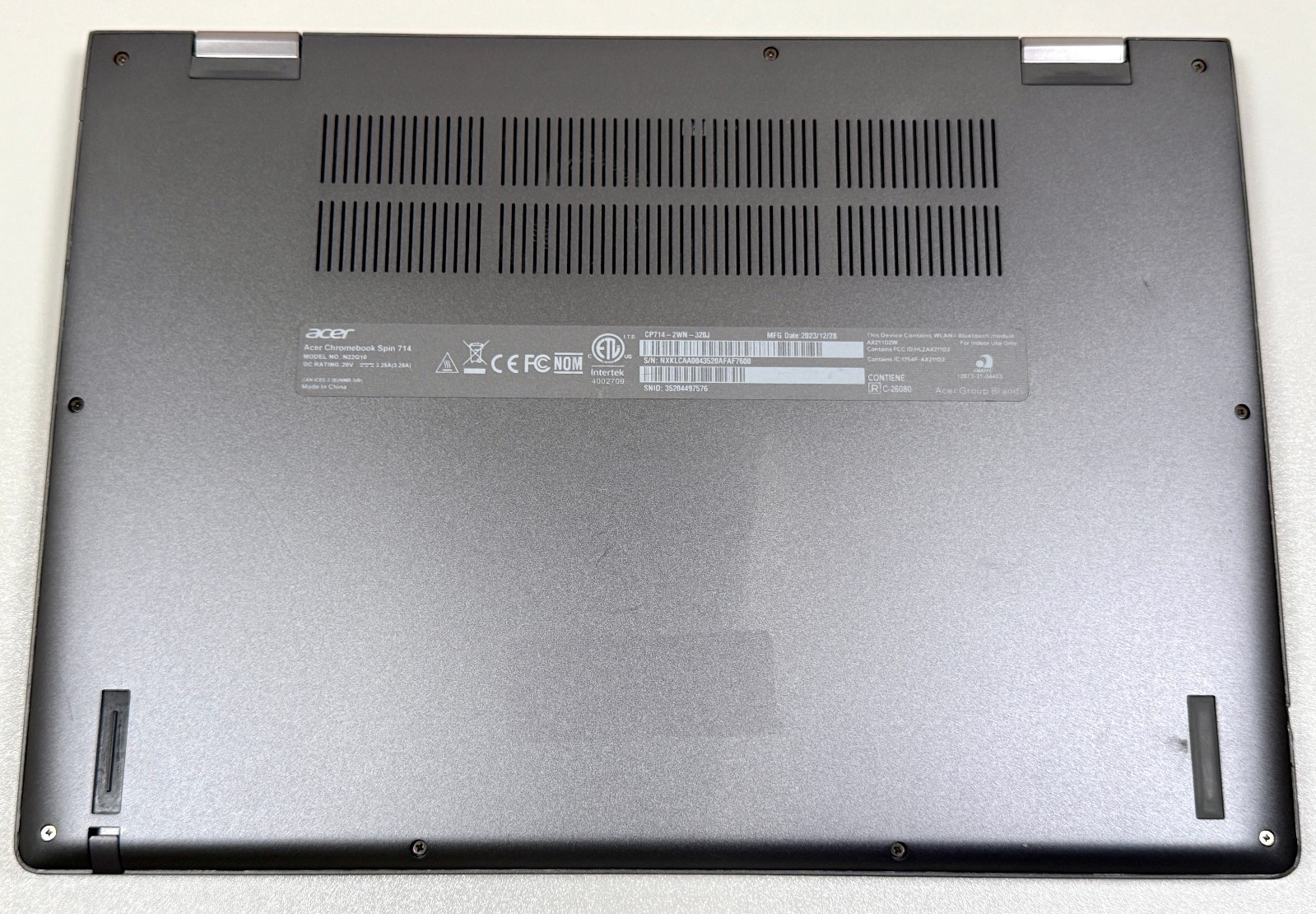 Acer Chromebook Spin 714 CP714-2WN-320J 14″ 1.2GHz i3-1315U 8GB RAM 256GB SSD