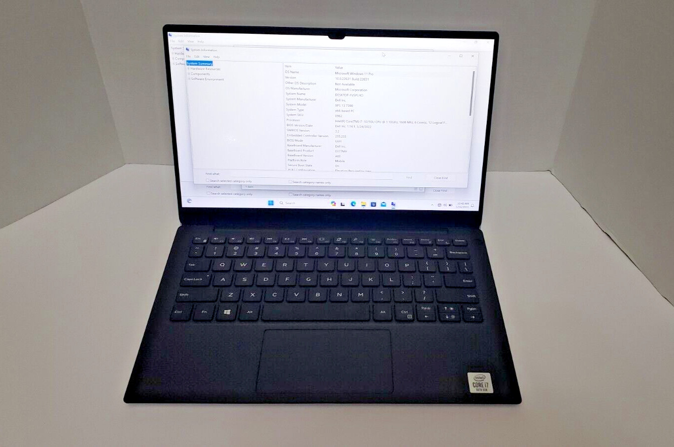 Dell XPS 13 7390 13.3″ 1TB SSD Intel Core i7-10710U 1.10Ghz Windows 11 pro