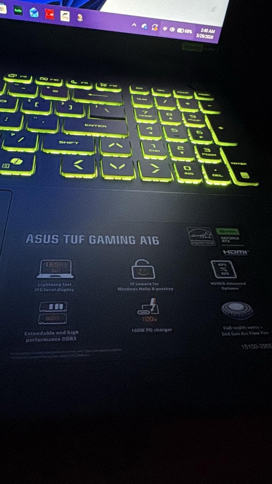 ASUS – TUF Gaming A16 16″ FHD+ 165Hz Gaming Laptop – AMD Ryzen 9 270 – 32GB R…