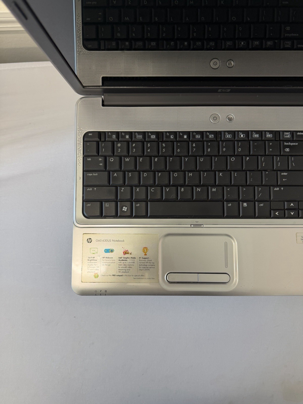 HP Notebook G60-630US Laptop – Good Screen – Intel Pentium T4400 – Read Des