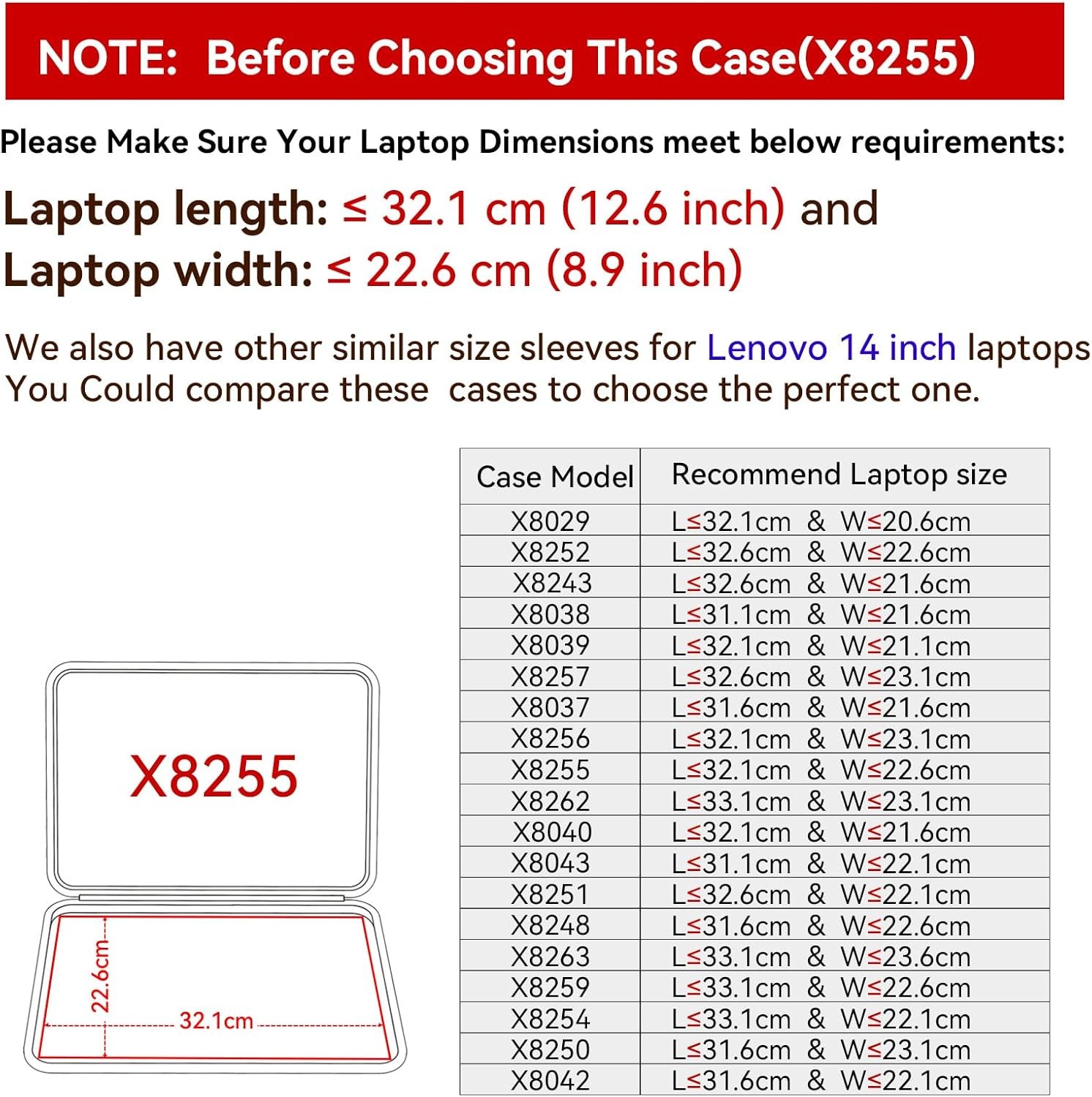 Hard EVA Protective Sleeve Case for 14 inch Lenovo Yoga 7i 2-in-1 Gen 10 Laptop
