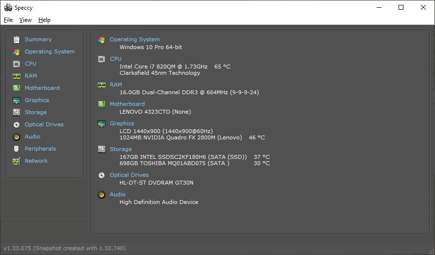 Lenovo ThinkPad W701 i7-820QM 16GB RAM NEW 180GB SSD NVIDIA GPU Win10P Grade A-