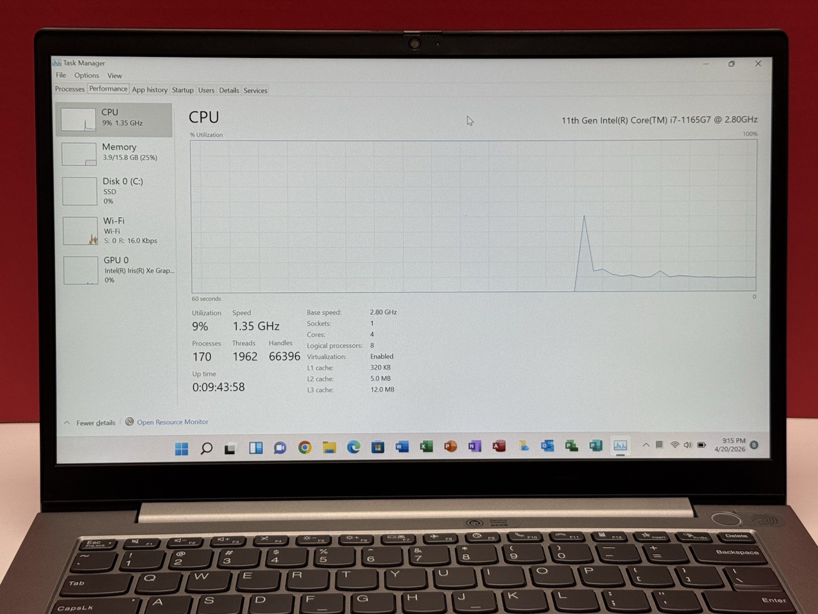 Lenovo ThinkBook 14 G2 ITL i7-1165G7 2.8GHz 16GB RAM 14 in 512GBSD Windows 11 P