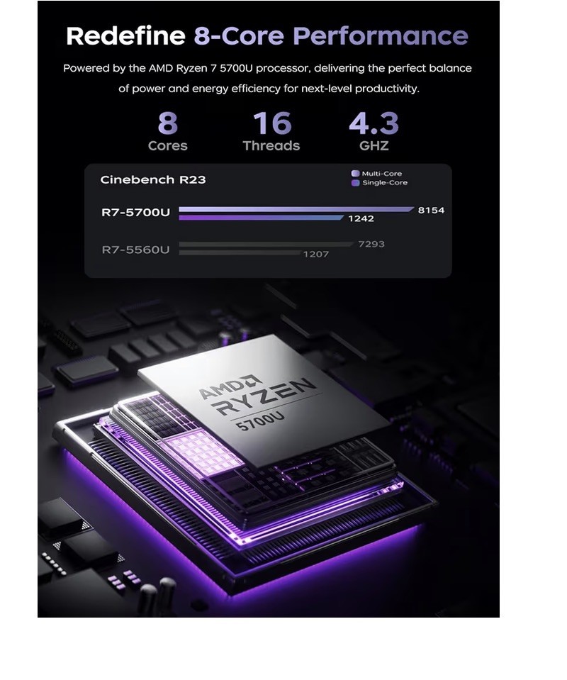 2025 Gaming Laptop with AMD Ryzen7 5000 Series(Up to 4.3GHZ,8C/16T),AMD Radeon G