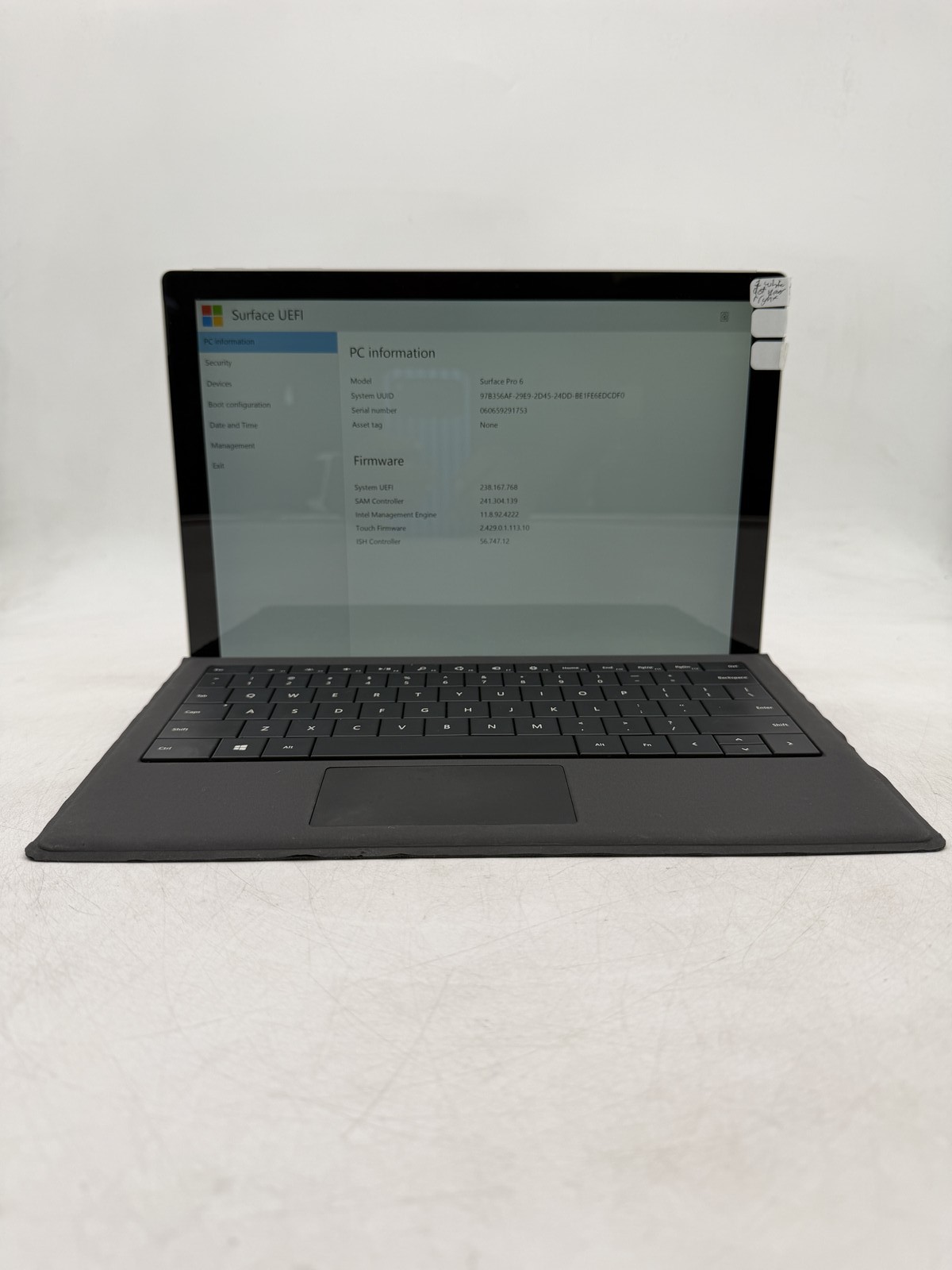 Microsoft Surface Pro 6 12.3in i5-8350U 8GB 128GB NO OS READ