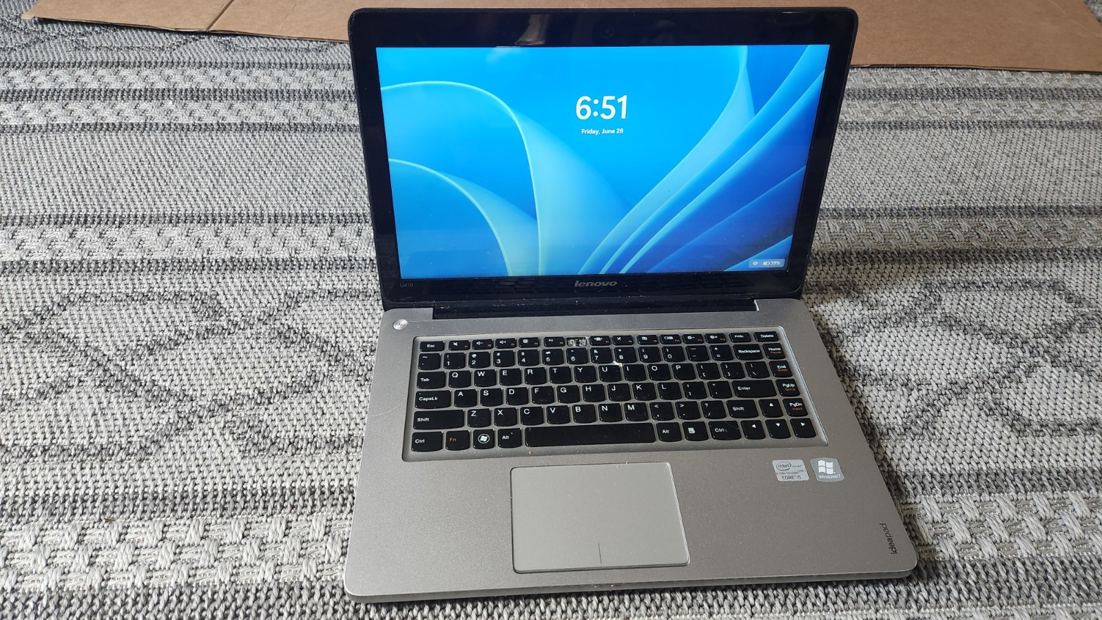 Lenovo Ideapad U410 Laptop Black Windows 11｜i5-3337U, 6GB, 500GB HDD