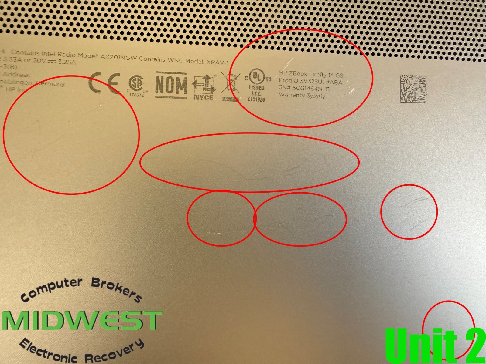 (Lot of 3) HP ZBook Firefly 14 G8 i5-1145G7 2.6GHz 16GB 256GB SSD
