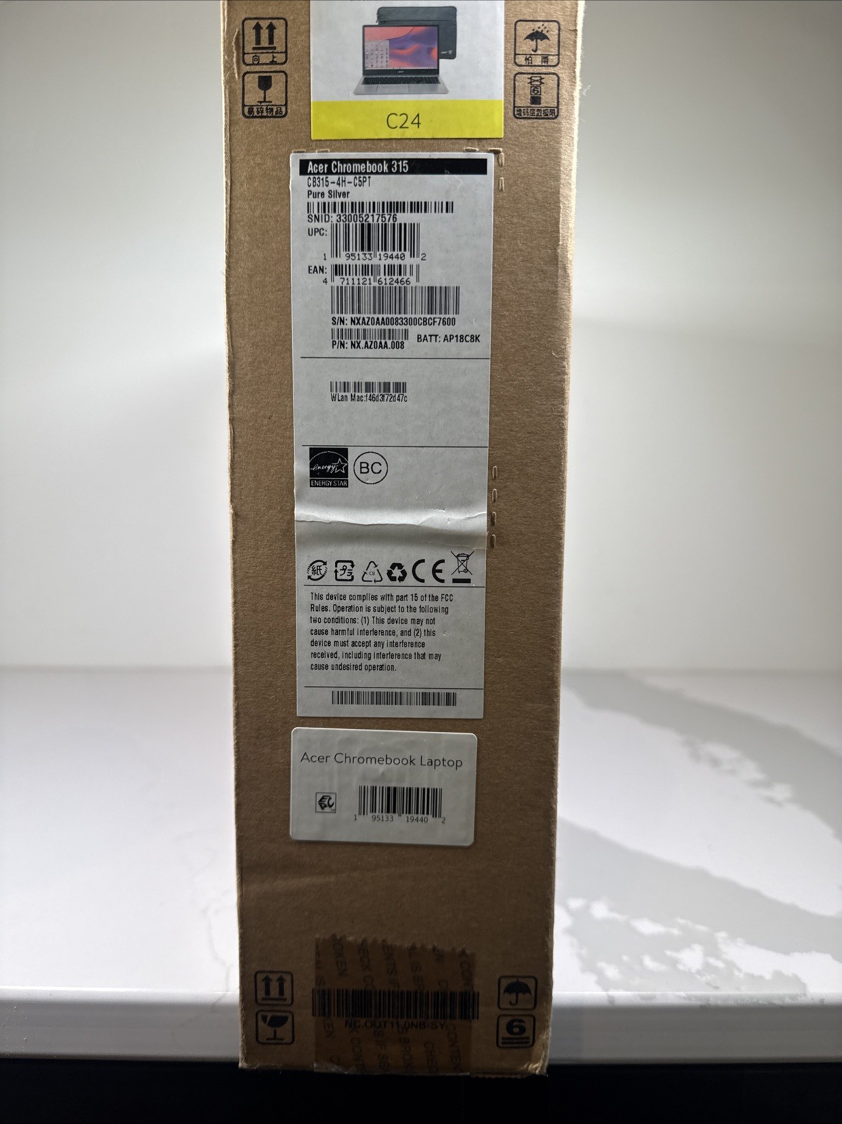 New Acer Chromebook 315 15.6″ FHD N4500 4GB 128 eMMC 50Wh Li-ion Battery 2023*