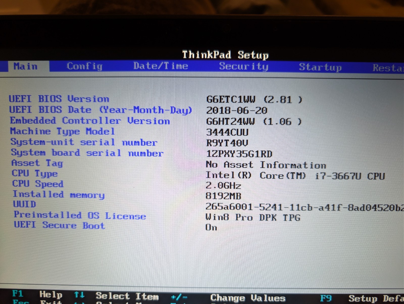 Lenovo ThinkPad X1 Carbon Gen 1 _ i7-3667U _ 8GB RAM _ No SSD / OS