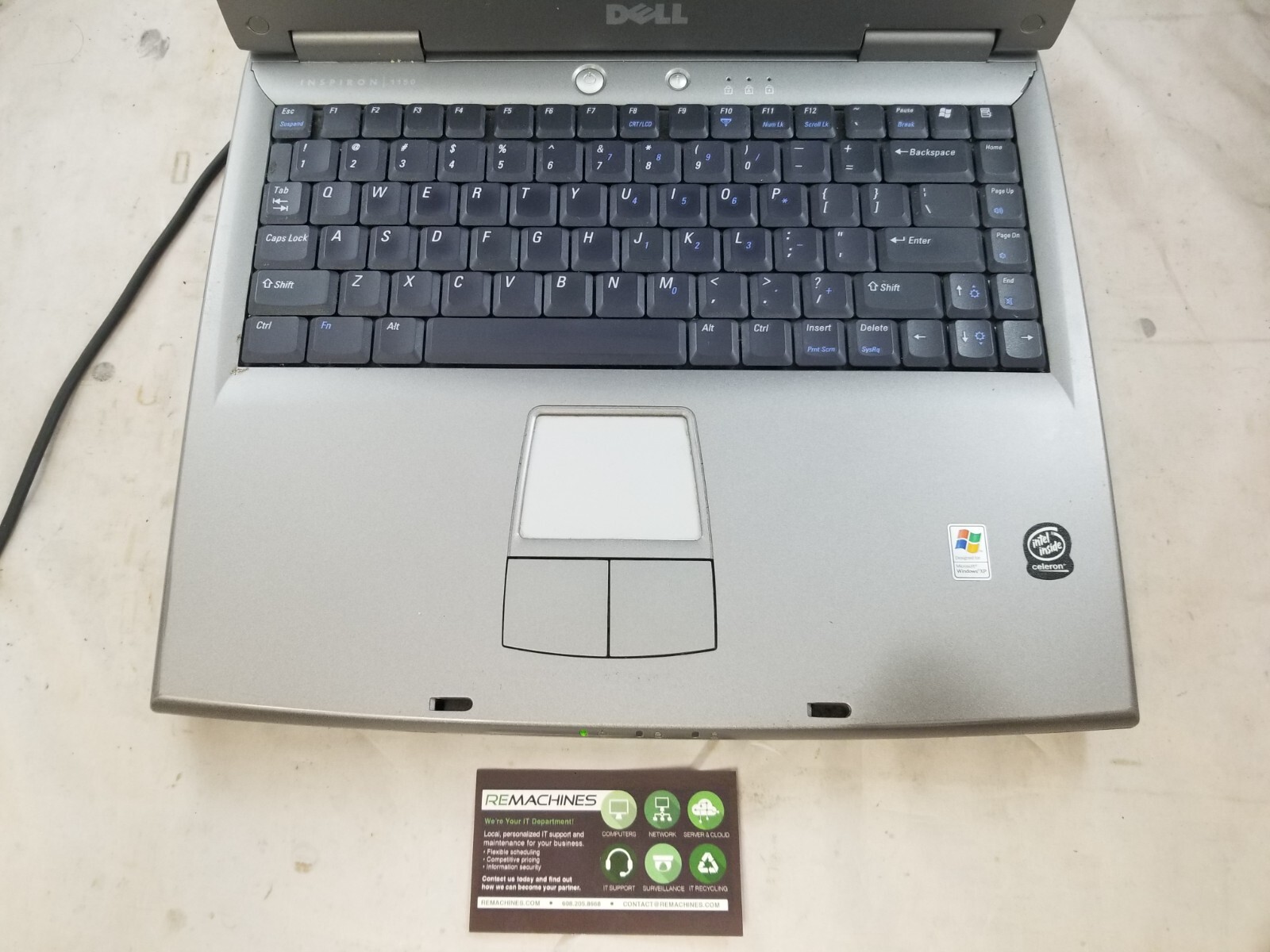 Dell Inspiron 1150 Laptop Intel Celeron 2.4GHz 256MB 20GB HDD Windows XP – READ
