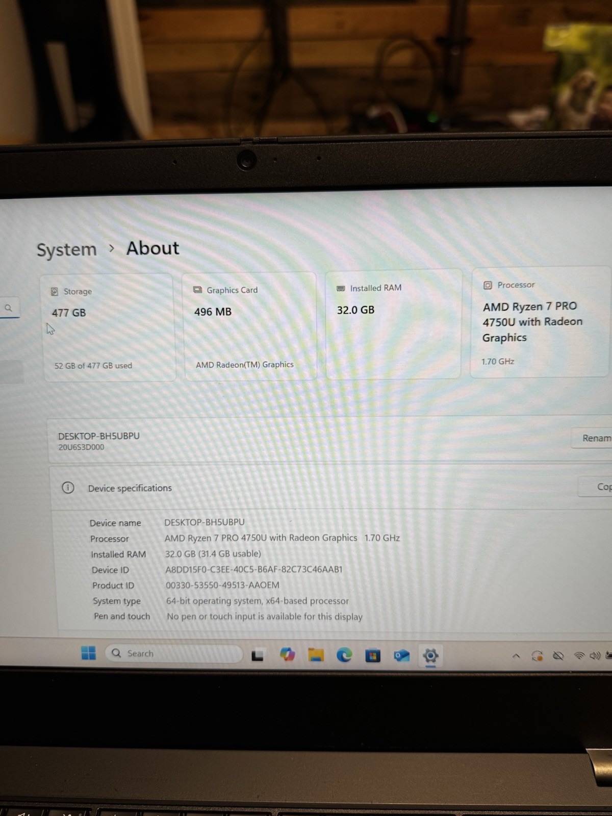 Lenovo Thinkpad 14 G1 14″ AMD Ryzen 7 PRO 4750U 32GB RAM 512GB Read First W[[
