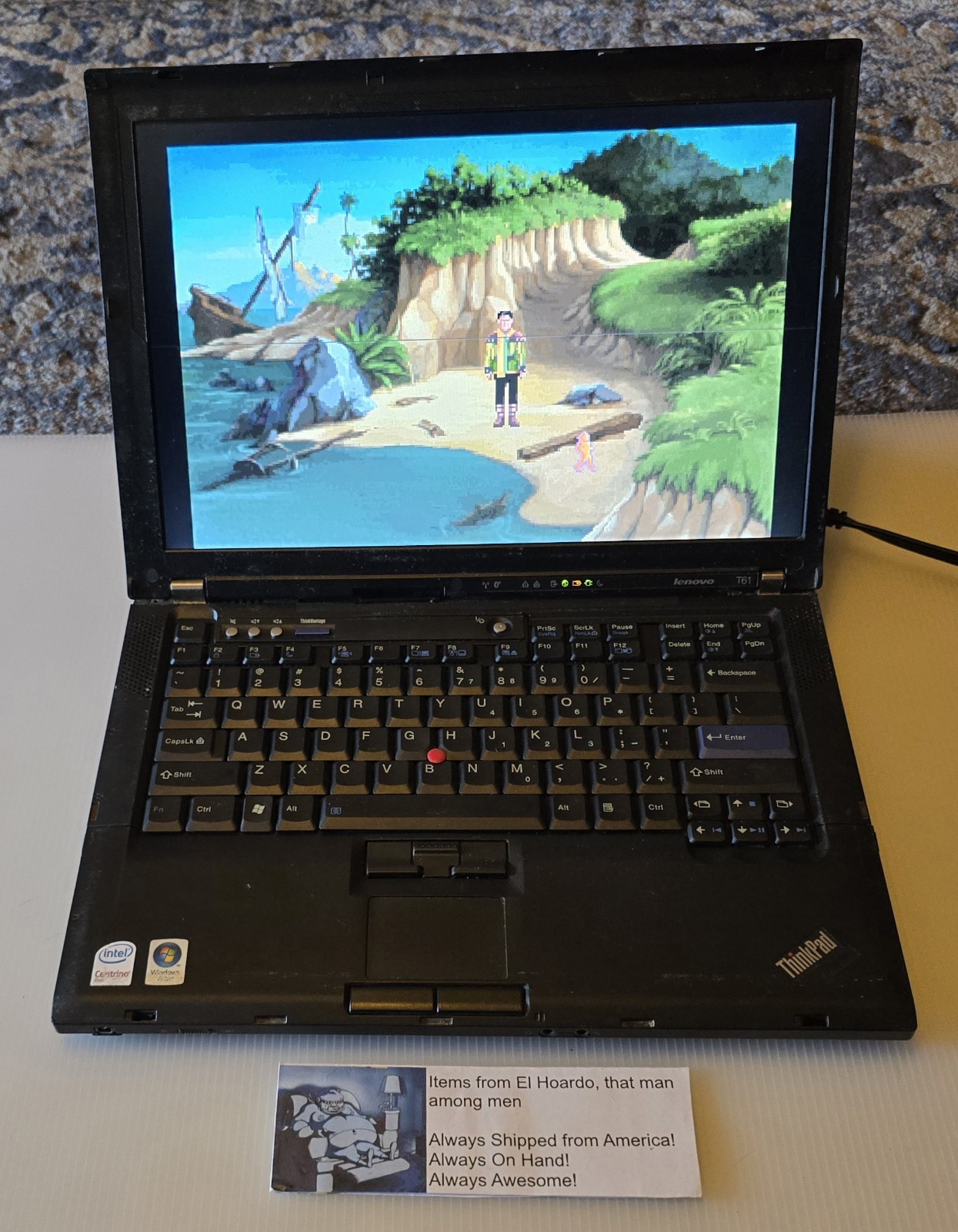 Lenovo ThinkPad T61 14″ Win XP Laptop 2.0 Ghz nVidia, 1440×900 2GB Ram 40GB HDD