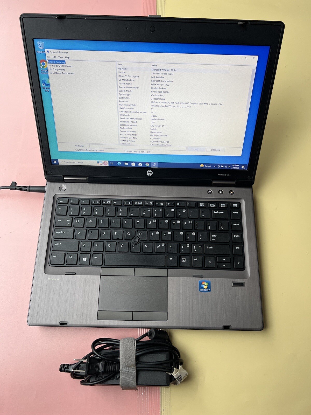 HP Probook 6475b AMD A4-4300M with Radeon Graphics 2.50GHz 4GB RAM 320GB HDD