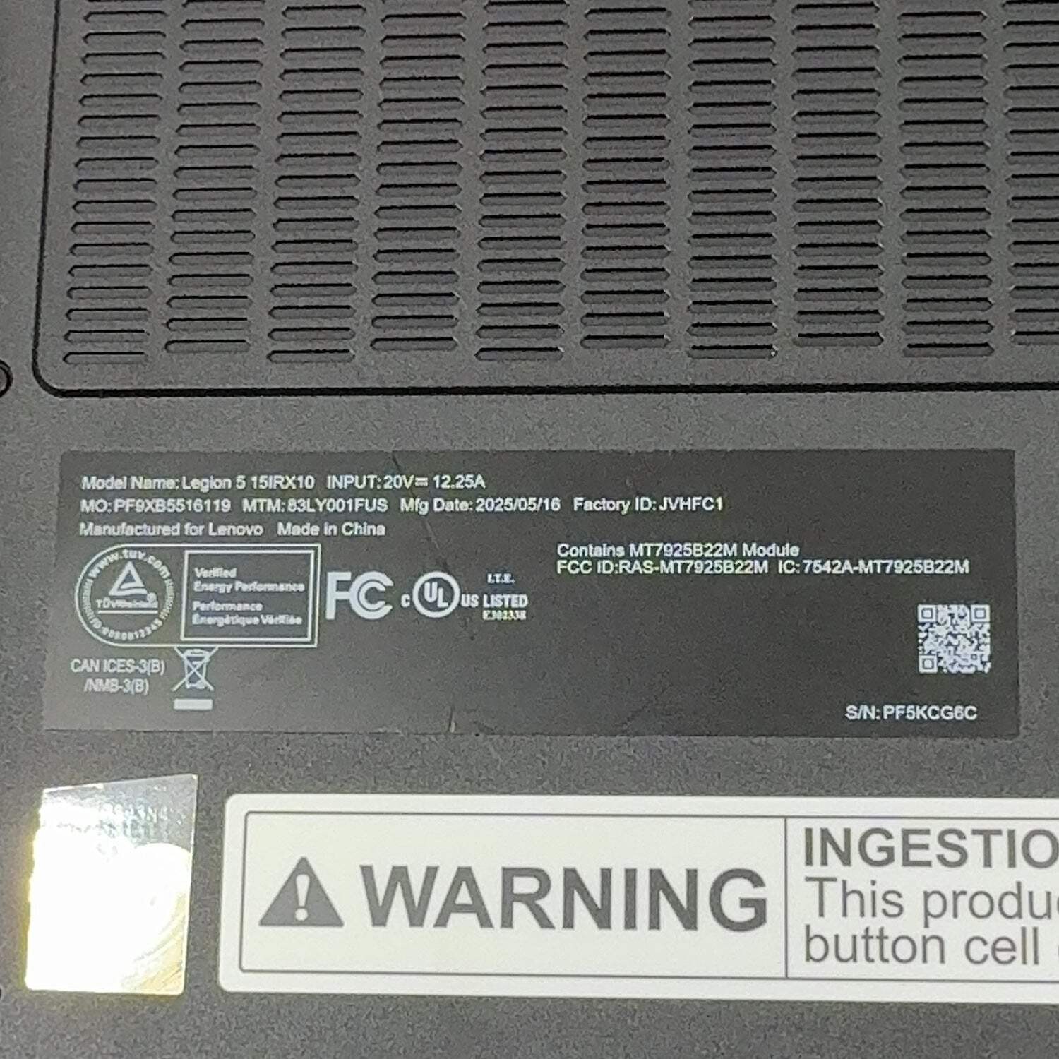 Lenovo Legion 5 15IRX10 15.6″ i9-14900HK 16GB RAM 1TB SSD GeForce RTX 5070