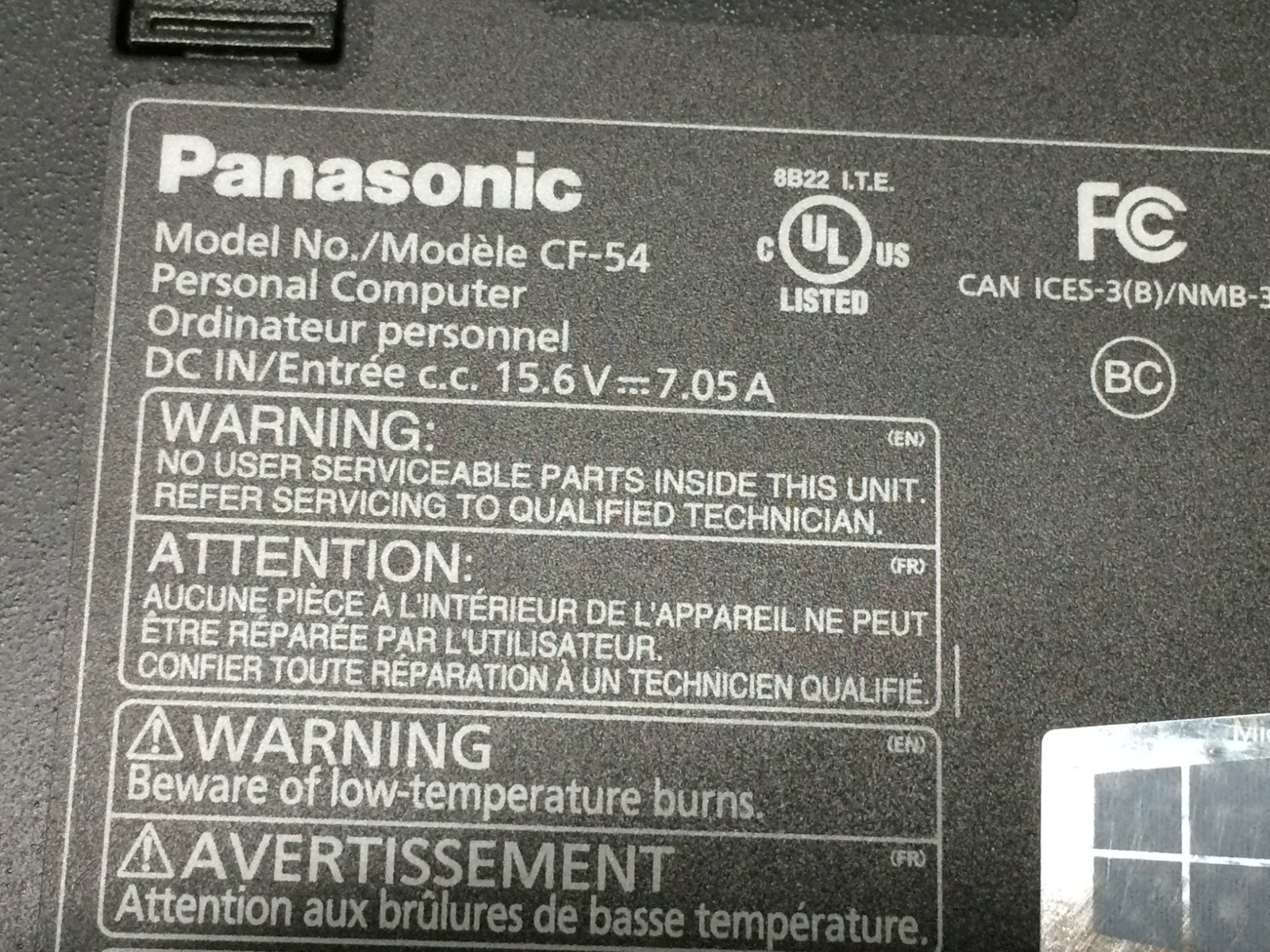 Lot of 5 Panasonic ToughBook CF-54 Laptops BIOS Locked No Hard Drives Parts Only