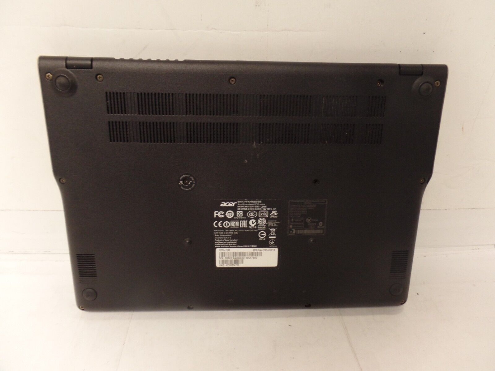 Acer Chromebook C720-2103 11.6″ Shell with screen MISSING MOTHERBOARD READ