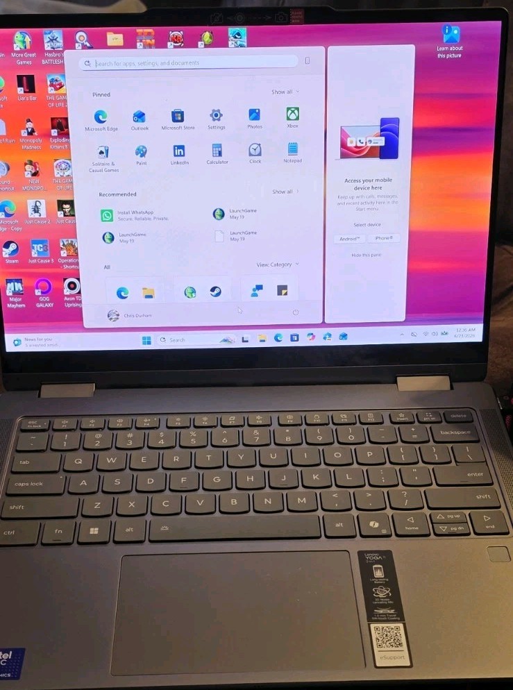 Open Box Lenovo Yoga Slim 7 2-in-1 14ILL10 Ultra 7 258V 2TB 16GB 3840 x 2400