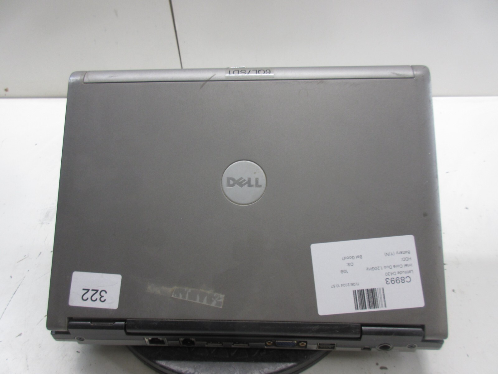 Dell Latitude D430 Laptop Intel Core Duo 1.20GHz 1GB NO HDD No Batt