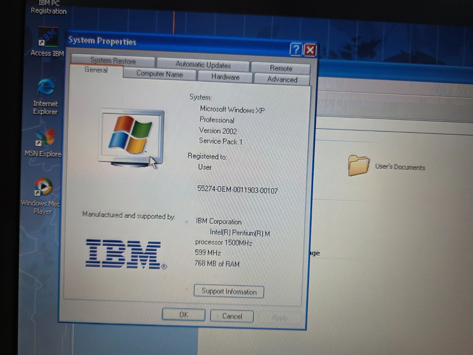 Vintage IBM ThinkPad R40 Windows XP Pro Factory Restore Pentium M Working