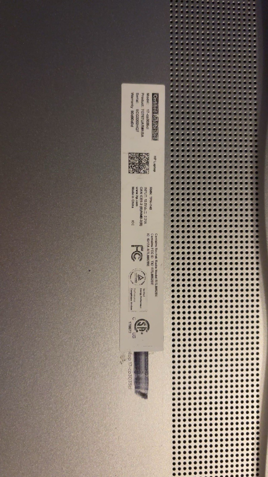 HP 17-cg0535cl 17 in Silver Laptop Notebook HP Laptop Series hp Processor