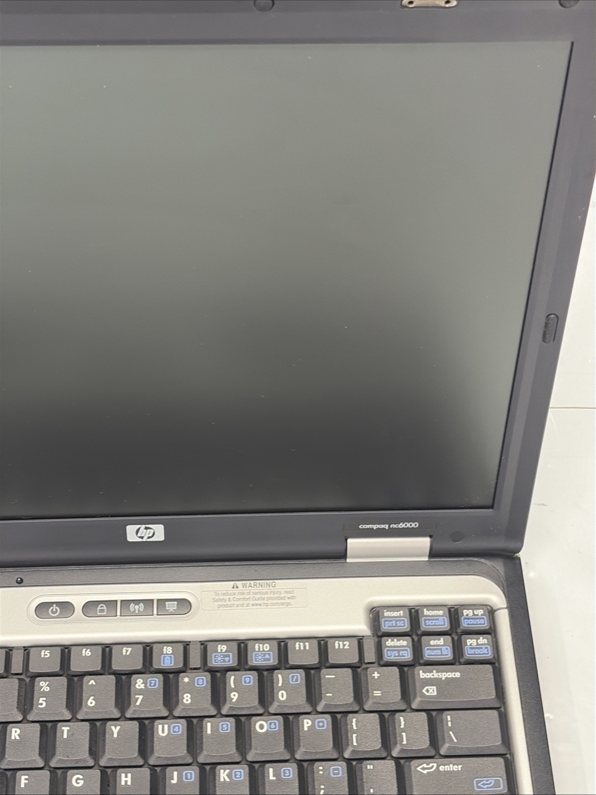 HP Compaq nc6000 Anatel T60M283.00 for Parts Or Repair, untested AS-IS condition