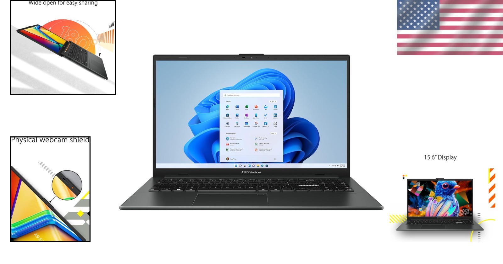 2023 Vivobook Go 15 Laptop: 15.6 FHD, AMD Ryzen 5, 8GB RAM, 512GB SSD