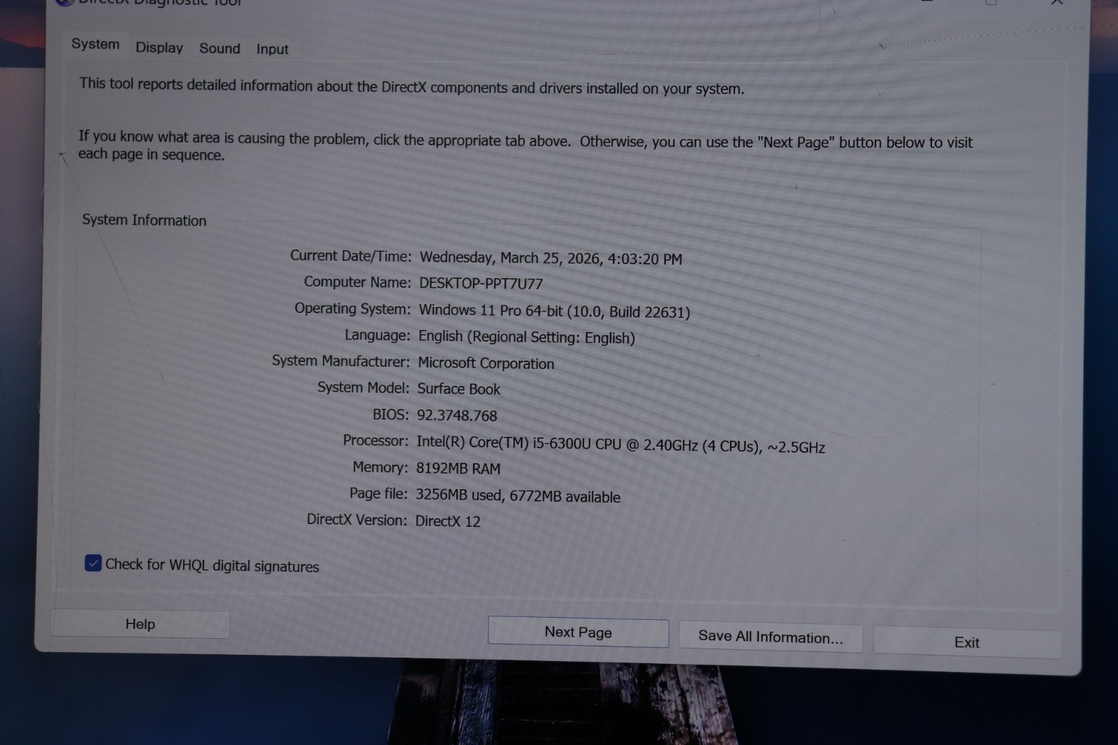 Microsoft Surface Book i5-6300U @ 2.4GHz 128GB SSD 8GB RAM Nvidia GPU 1GB Win 11