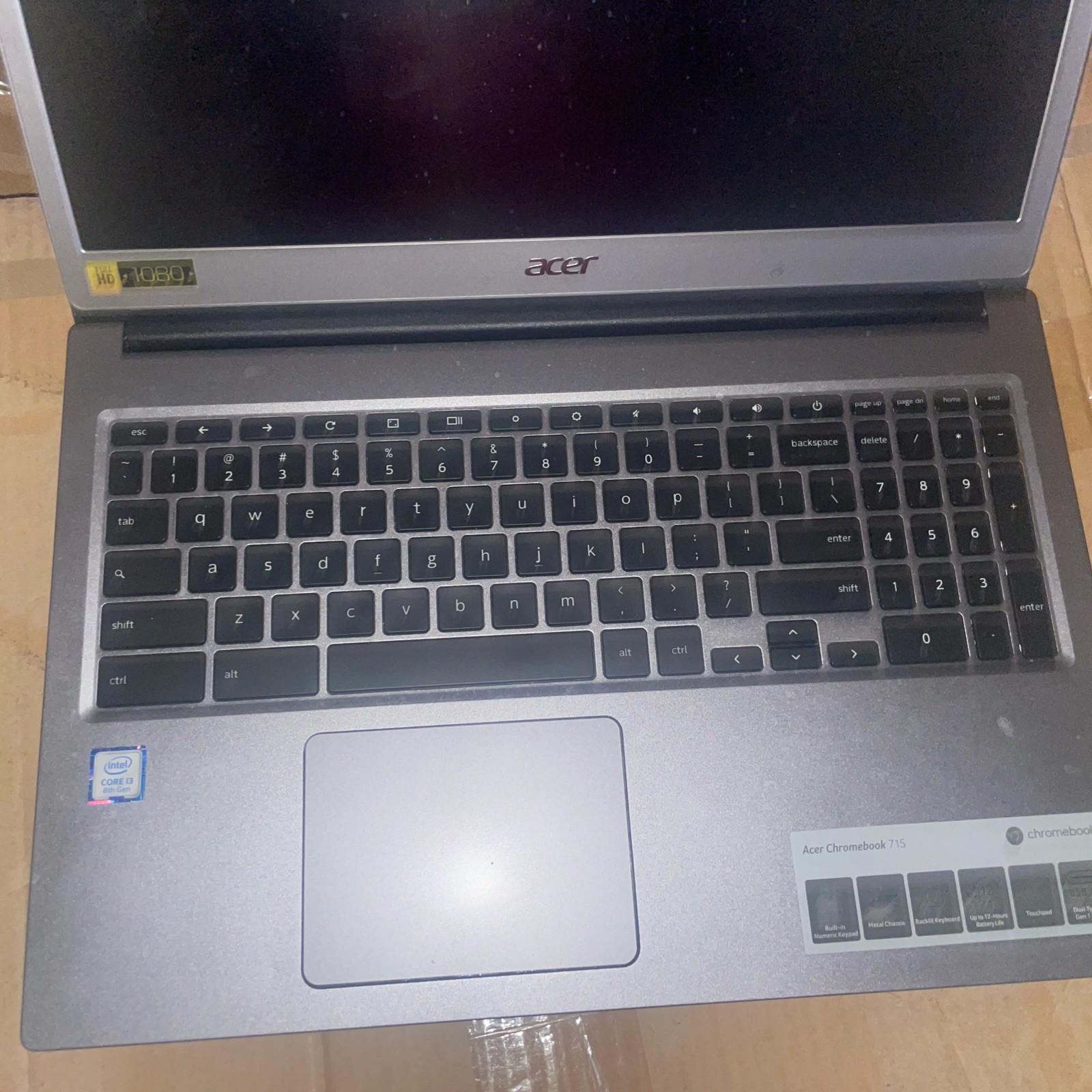 Acer Chromebook CB715-1W 15.6” (128GB SSD, Intel Core i3-8130U, 2.2GHz, 8GB RAM)